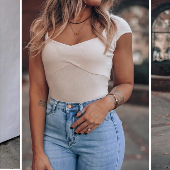 NWT Southern Alternative Cream Open Back Bodysuit Sz M - Picture 1 of 5